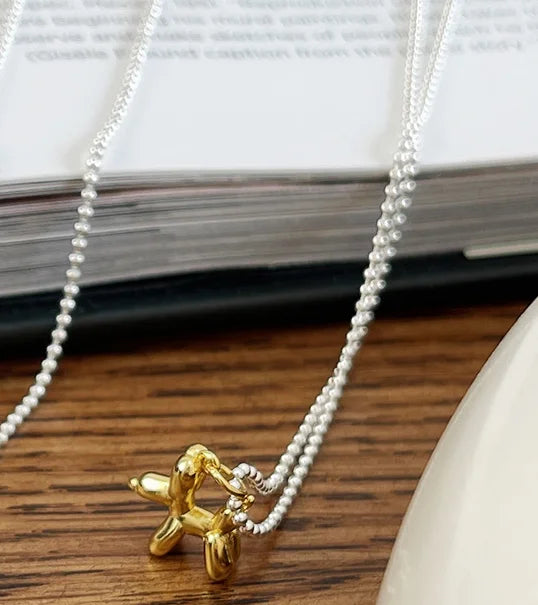 925 silver dog necklace | korean silver chain | simple clavicle chain | smooth silver necklace | female jewelry chain | minimalist neck chain | sterling silver accessory