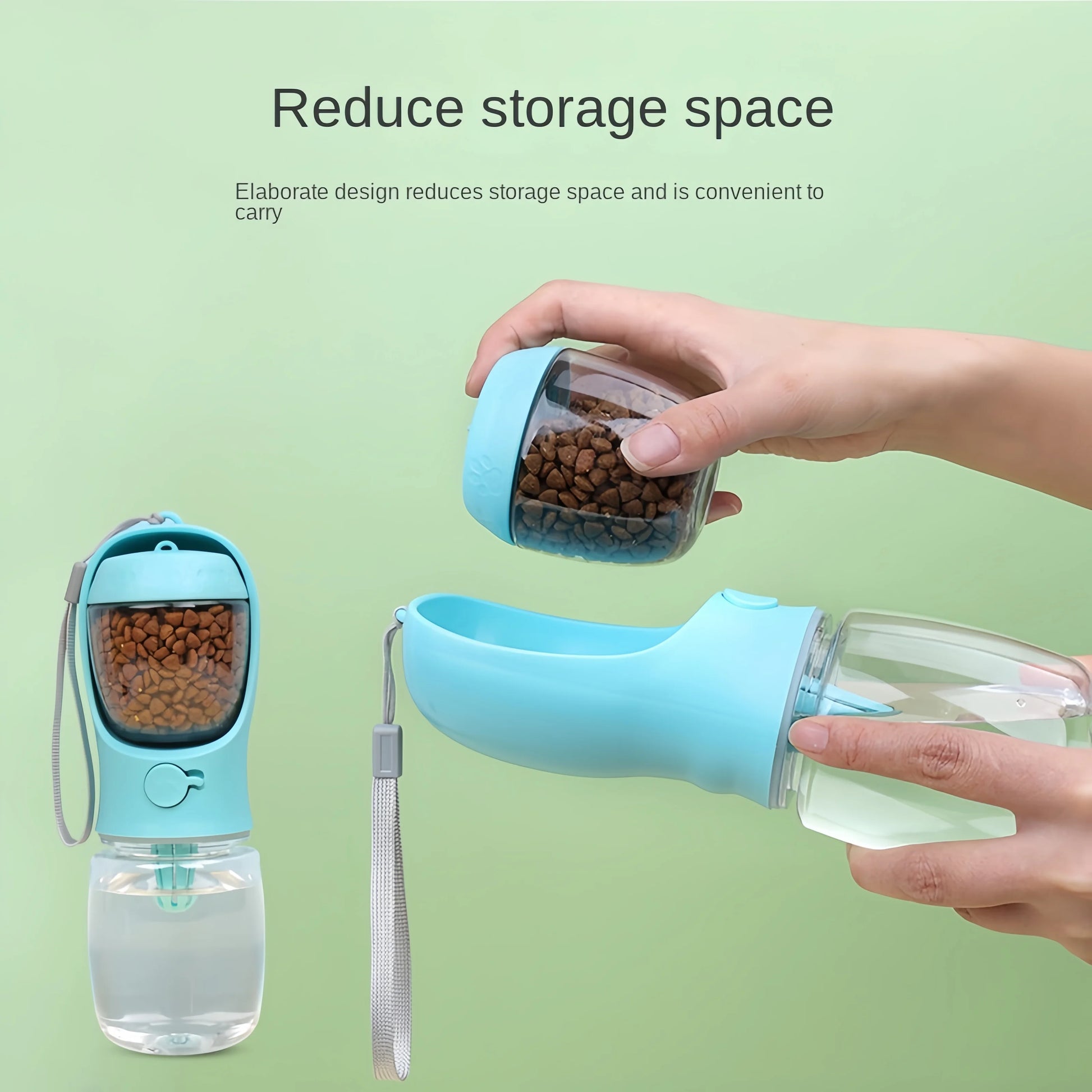 2-in-1 Pet Bottle | Food & Water Feeder | Portable Pet Bottle | Travel Dog Feeder | Cat Water Bottle | Outdoor Pet Bottle | Leakproof Pet Feeder | Compact Pet Bottle | Dog Travel Bottle | Pet Feeding Bottle