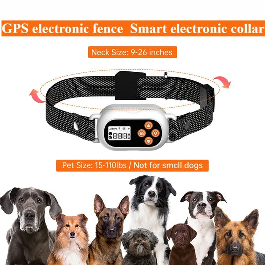Smart GPS Pet Electronic Fence Wireless Pet Enclosure Waterproof Outdoor Training Collar for Dogs Pet Products Accessories