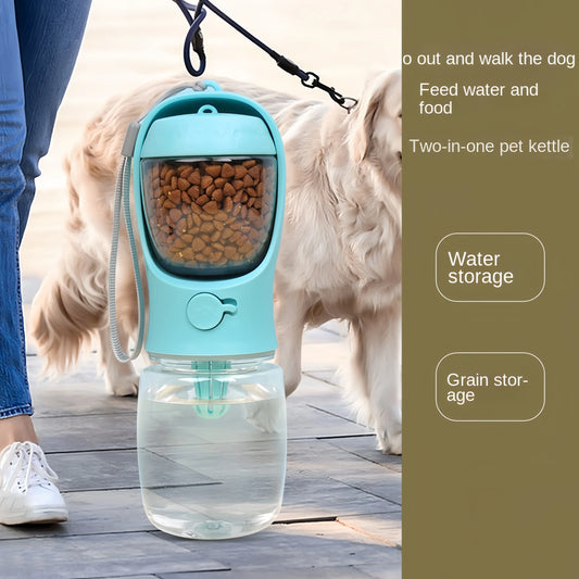 2-in-1 Pet Bottle | Food & Water Feeder | Portable Pet Bottle | Travel Dog Feeder | Cat Water Bottle | Outdoor Pet Bottle | Leakproof Pet Feeder | Compact Pet Bottle | Dog Travel Bottle | Pet Feeding Bottle